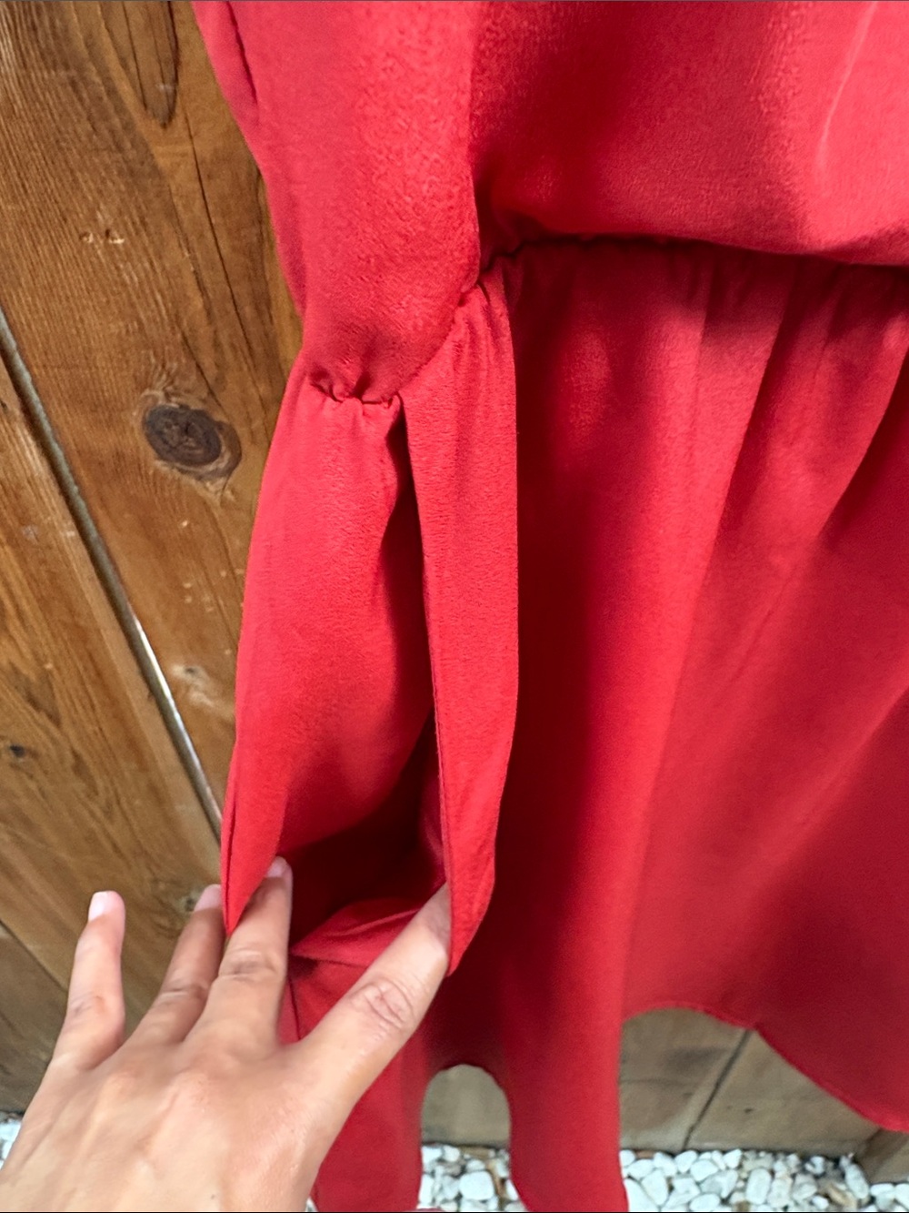 BCBGeneration Red One-Shoulder Ruffle Dress - Picture 3 of 9